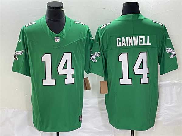 Men's Philadelphia Eagles #14 Kenneth Gainwell Green 2023 F.U.S.E. Vapor Untouchable Stitched Jersey,We sell and wholesale Men's Philadelphia Eagles #14 Kenneth Gainwell Green 2023 F.U.S.E. Vapor Untouchable Stitched Jersey on line form chian!
